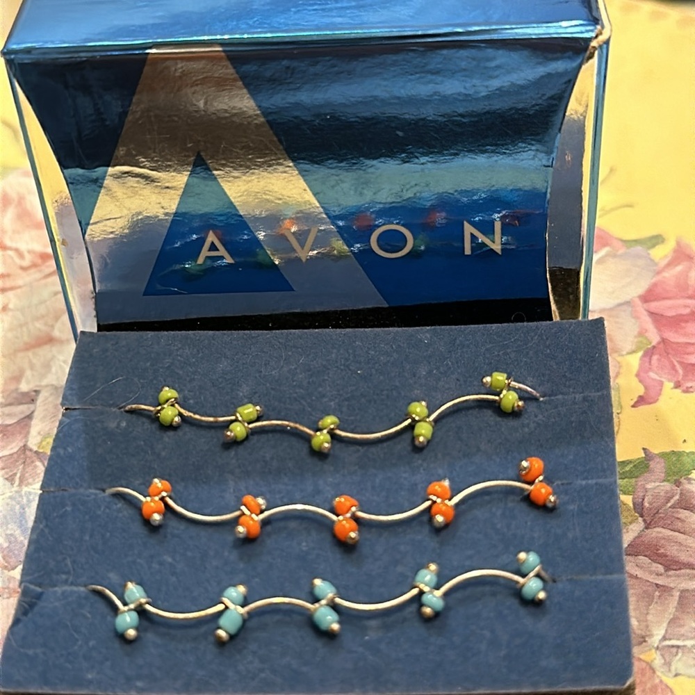 AVON Fashion Color Anklet Three Piece Set Original Box - 2005